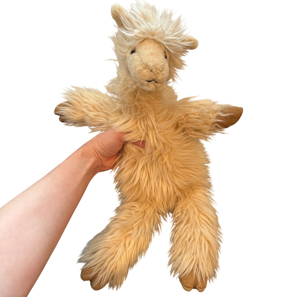 Jellycat London Luis Llama Plush Stuffed Animal Shaggy Cream Retired Rare